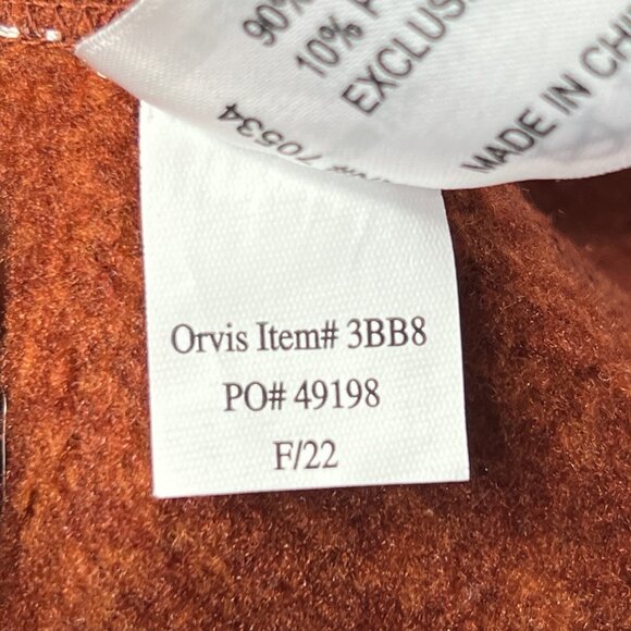 Orvis Fleece Vest Womens Small Full Zip Orange Rust Heathered R65 Sweater Fleece - Picture 7 of 11